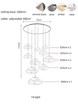 Chaze Lummsjo, Living Room Chandelier 60x300 cm / 10 lights