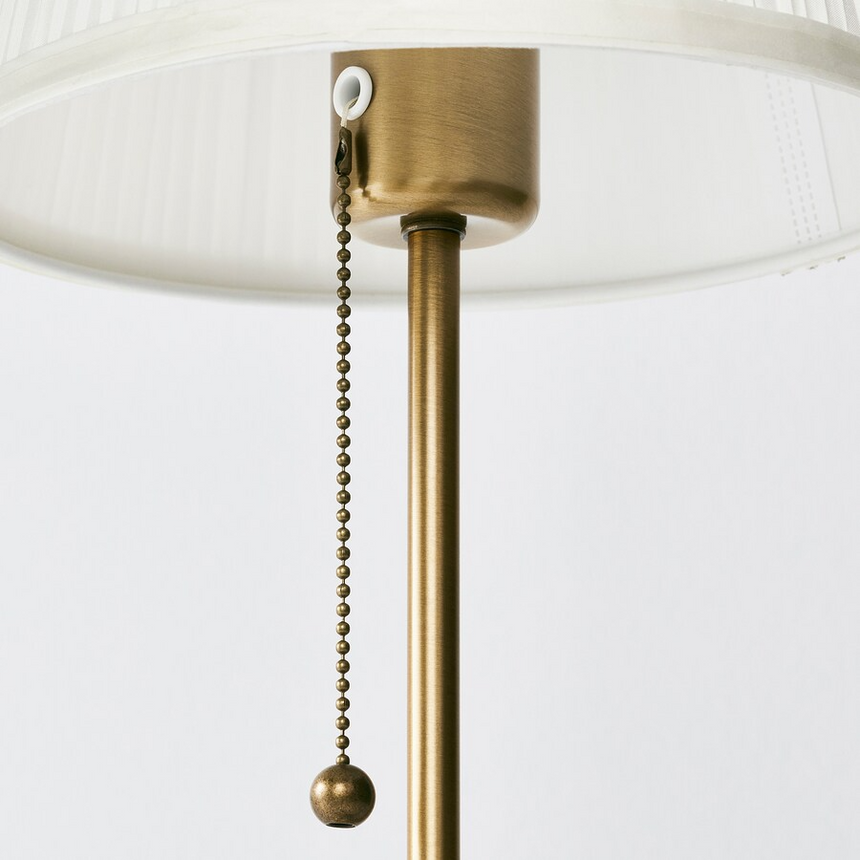 IKEA ARSTID Table lamp, brass/white