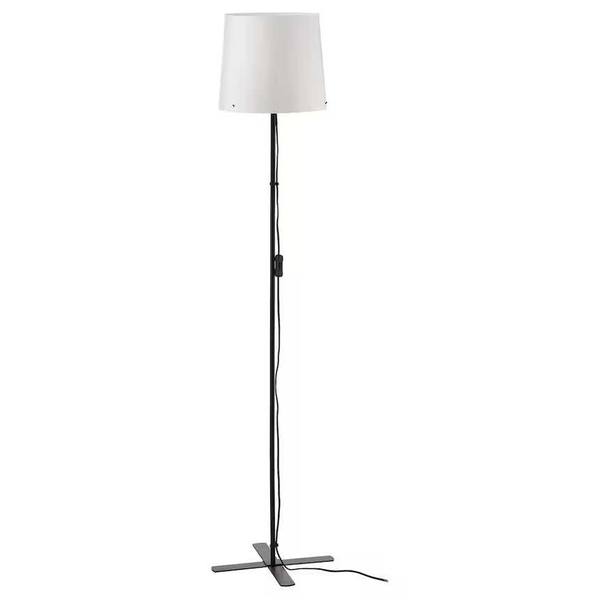 IKEA BARLAST Floor lamp, black/white, 150 cm