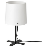 IKEA BARLAST Table lamp, black/white, 31 cm