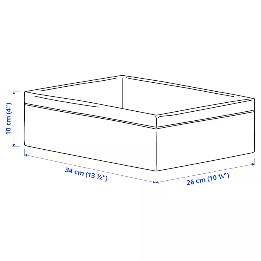 IKEA BAXNA organiser grey/white 26x34x10 cm