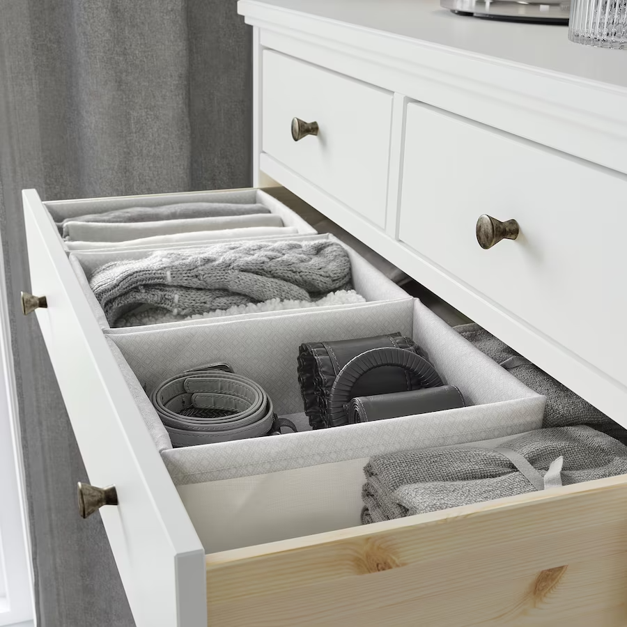 IKEA BAXNA organiser grey/white 26x34x10 cm