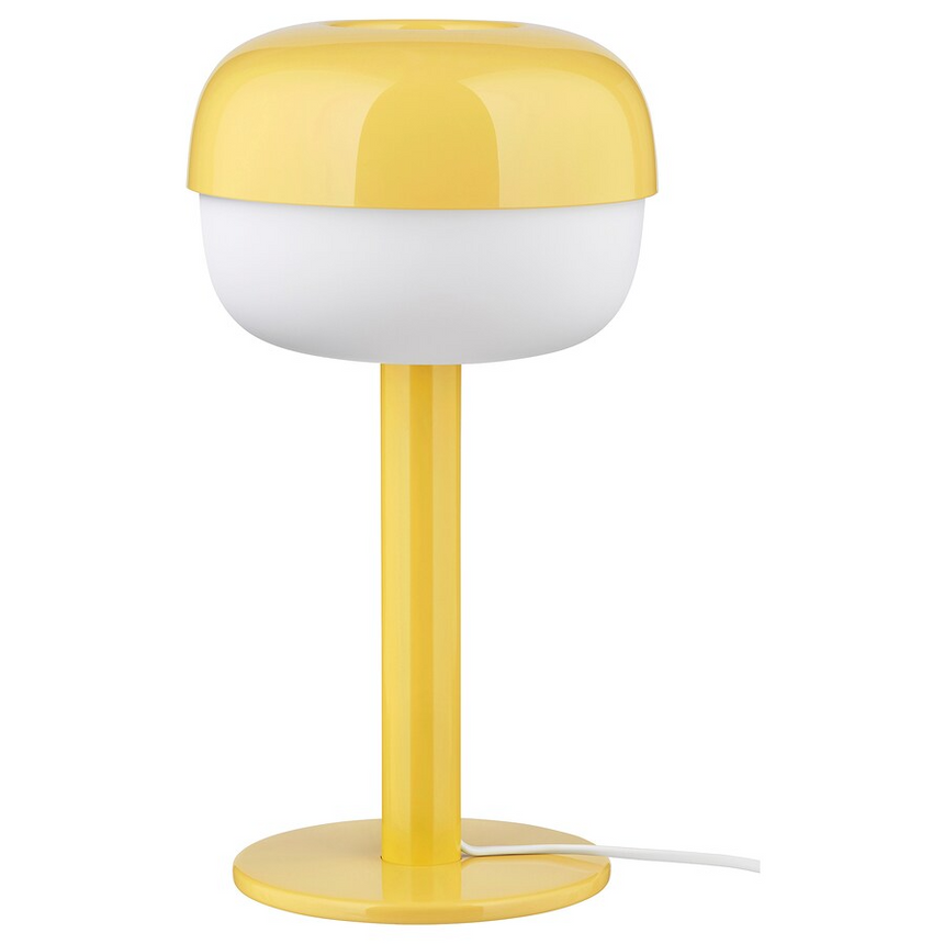 IKEA BLASVERK table lamp yellow 36 cm