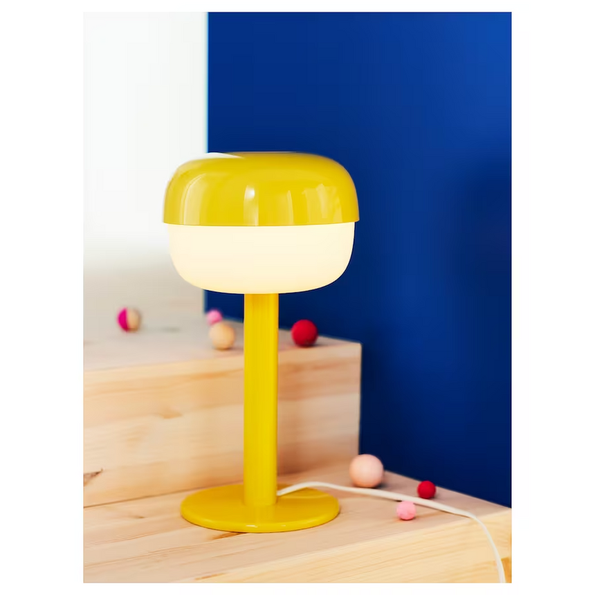 IKEA BLASVERK table lamp yellow 36 cm