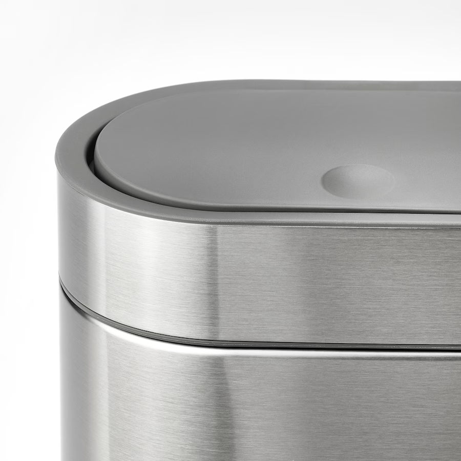 IKEA BROGRUND Touch top bin, stainless steel, 4 l