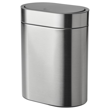 IKEA BROGRUND Touch top bin, stainless steel, 4 l