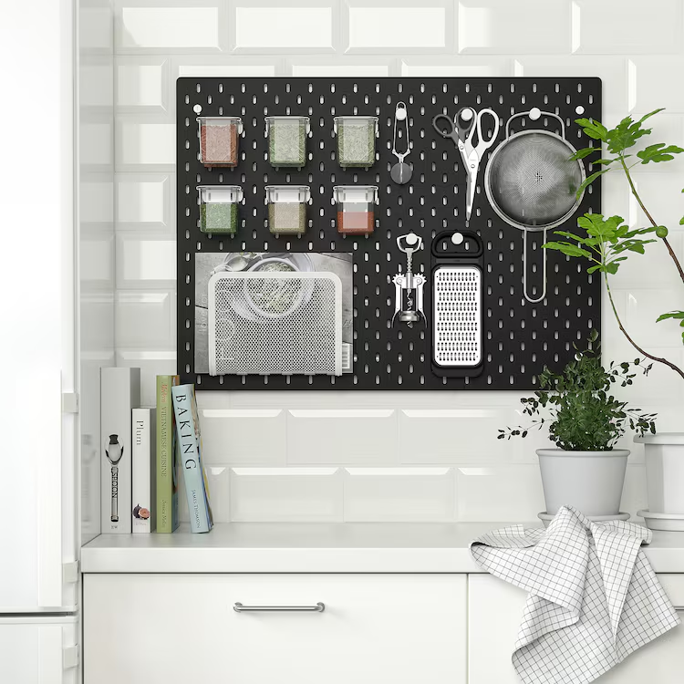 IKEA SKADIS pegboard, black, 76x56 cm