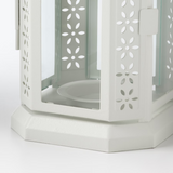 IKEA ENRUM Lantern for tealight, in/outdoor, white, 22 cm