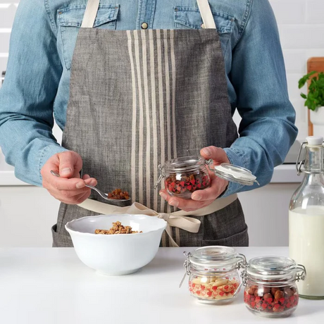 IKEA KORKEN Jar with Lid Patterned/Bright Red 13 cl