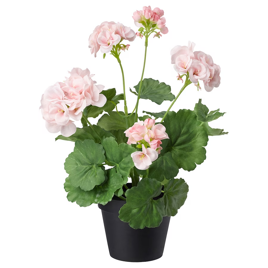 IKEA FEJKA Artificial potted plant, in/outdoor/Geranium pink, 12 cm