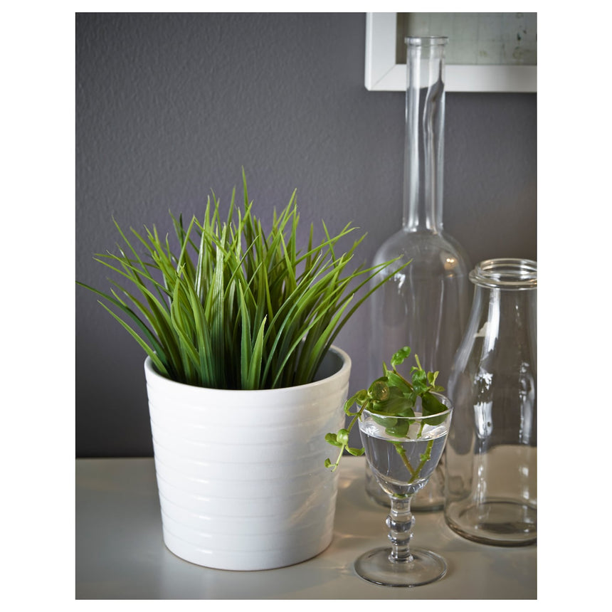 IKEA FEJKA Artificial potted plant, in/outdoor Grass 9 cm (Wheat Grass)