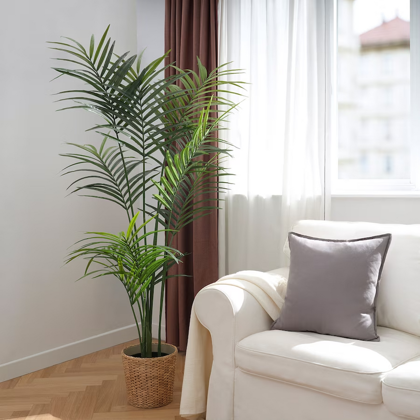 IKEA FEJKA Artificial potted plant, in/outdoor Kentia palm, 23 cm