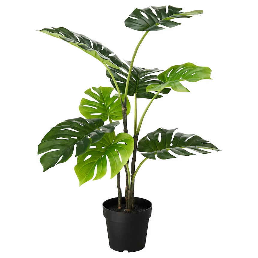 IKEA FEJKA Artificial potted plant, in/outdoor Monstera, 19 cm