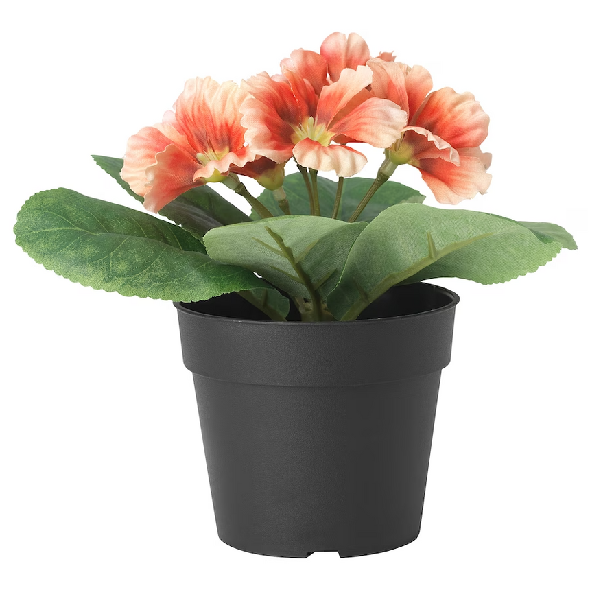 IKEA FEJKA Artificial potted plant, in/outdoor/primula orange, 9 cm