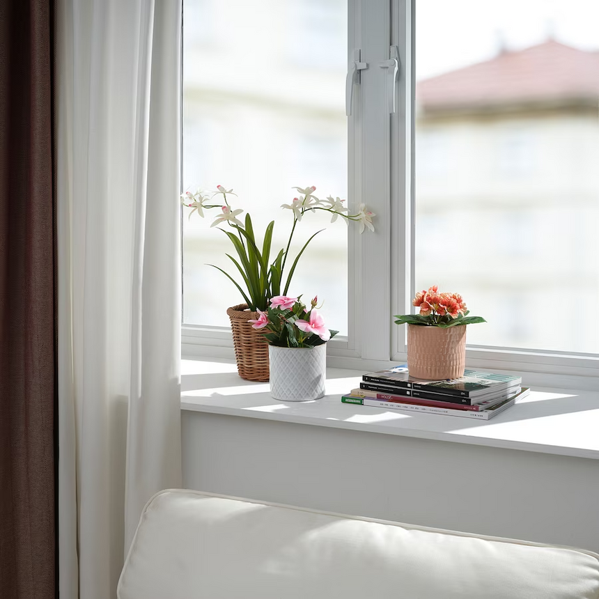 IKEA FEJKA Artificial potted plant, in/outdoor/primula orange, 9 cm