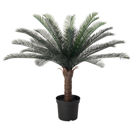 FEJKA artificial potted plant, in/outdoor sago palm, 19 cm