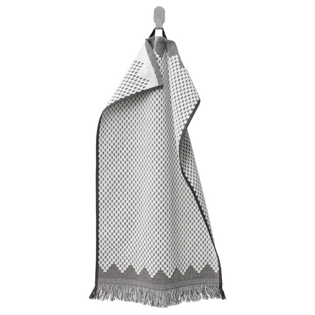 IKEA FJALLSTARR hand towel, white/grey, 40x70 cm