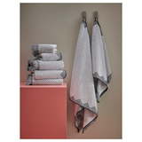 IKEA FJALLSTARR hand towel, white/grey, 40x70 cm