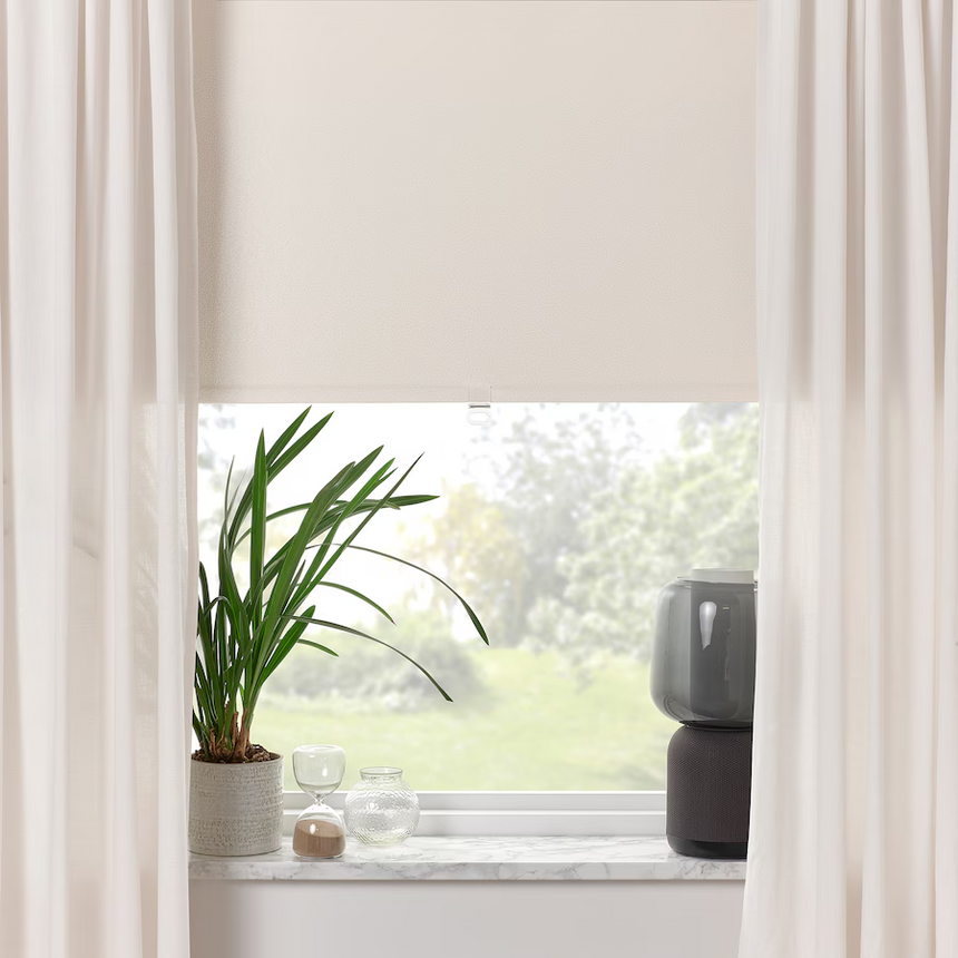 IKEA FONSTERBLAD Block-out roller blind, beige, 60x155 cm