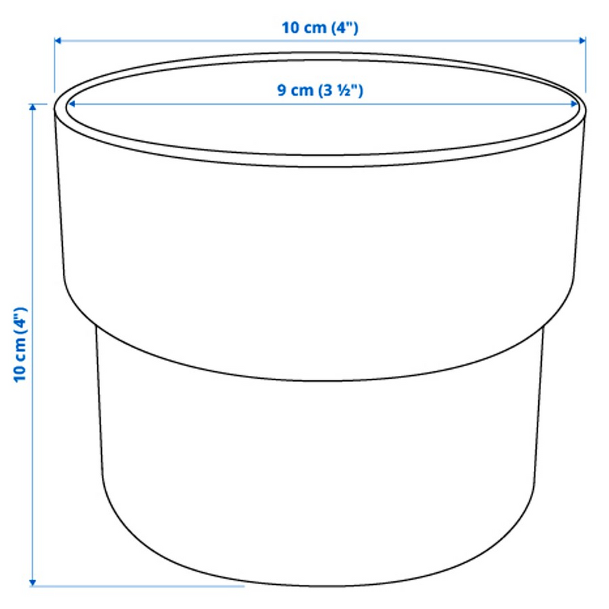 IKEA, FORENLIG Plant pot in/outdoor white 9 cm