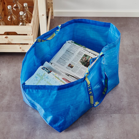 IKEA FRAKTA Carrier bag, large, blue, 55x37x35 cm/71 l