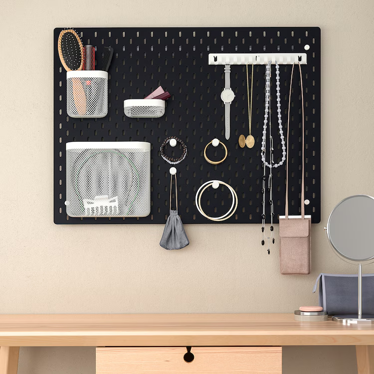 IKEA SKADIS pegboard, black, 76x56 cm