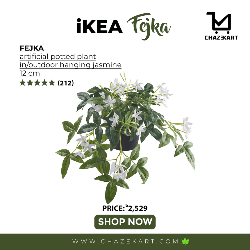 FEJKA artificial potted plant, in/outdoor/hanging jasmine, 12 cm