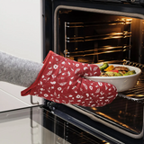 IKEA INAMARIA oven glove, patterned/red