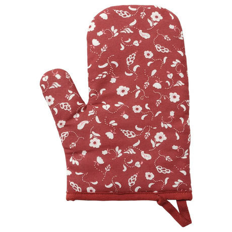 IKEA INAMARIA oven glove, patterned/red