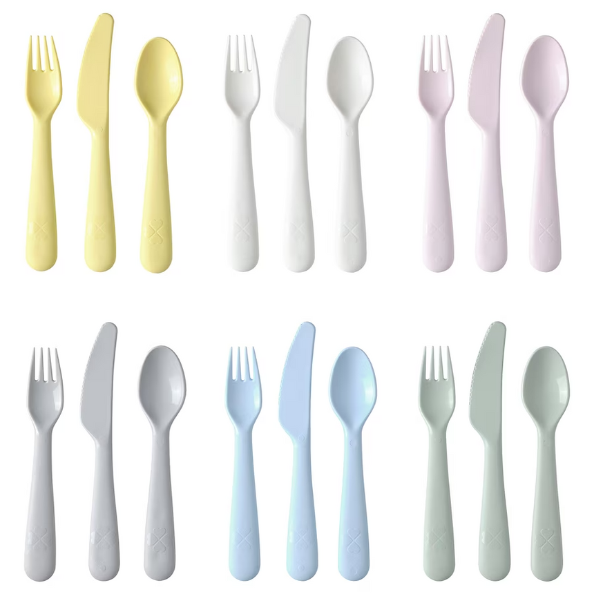 IKEA KALAS 18-piece cutlery set, mixed colours