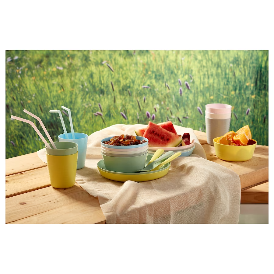 IKEA KALAS Plate, Mixed Colours 19 cm
