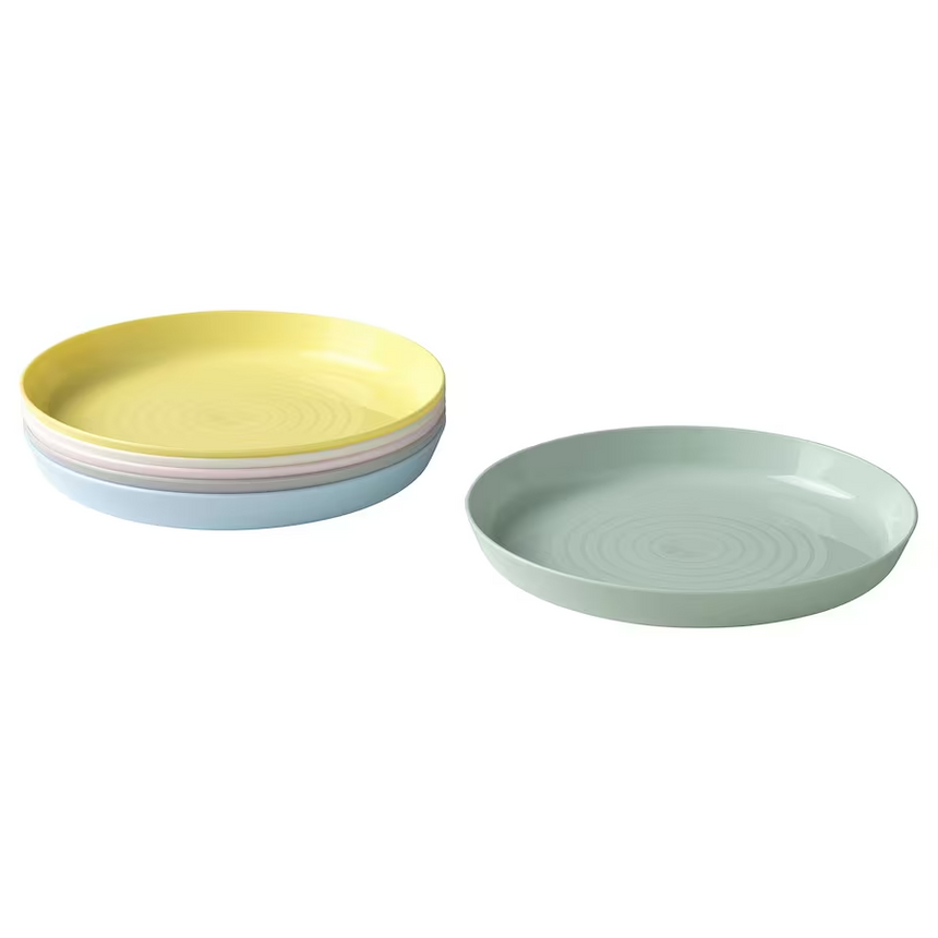 IKEA KALAS Plate, Mixed Colours 19 cm