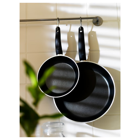 IKEA, KAVALKAD frying pan, set of 2 black