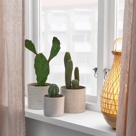 IKEA FEJKA Artificial potted plant, set of 3, in/outdoor Cactus