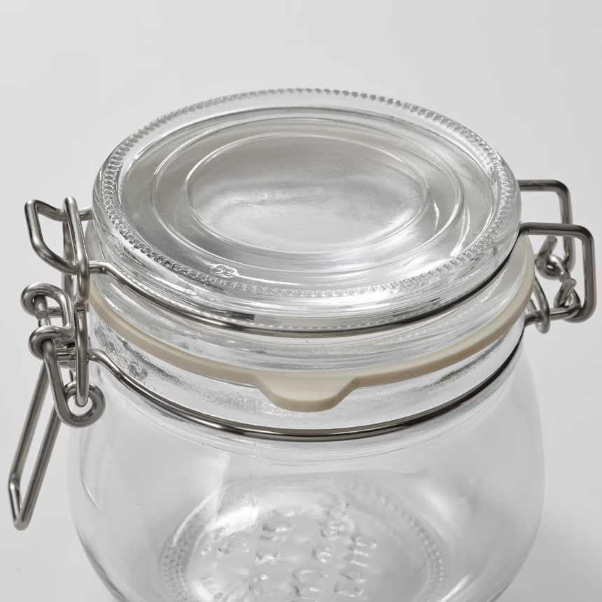 IKEA KORKEN jar with lid, clear glass, 13 cl