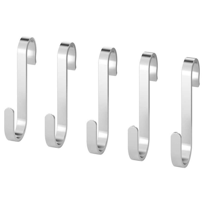 IKEA KUNGSFORS S-hook, stainless steel (set of 5)