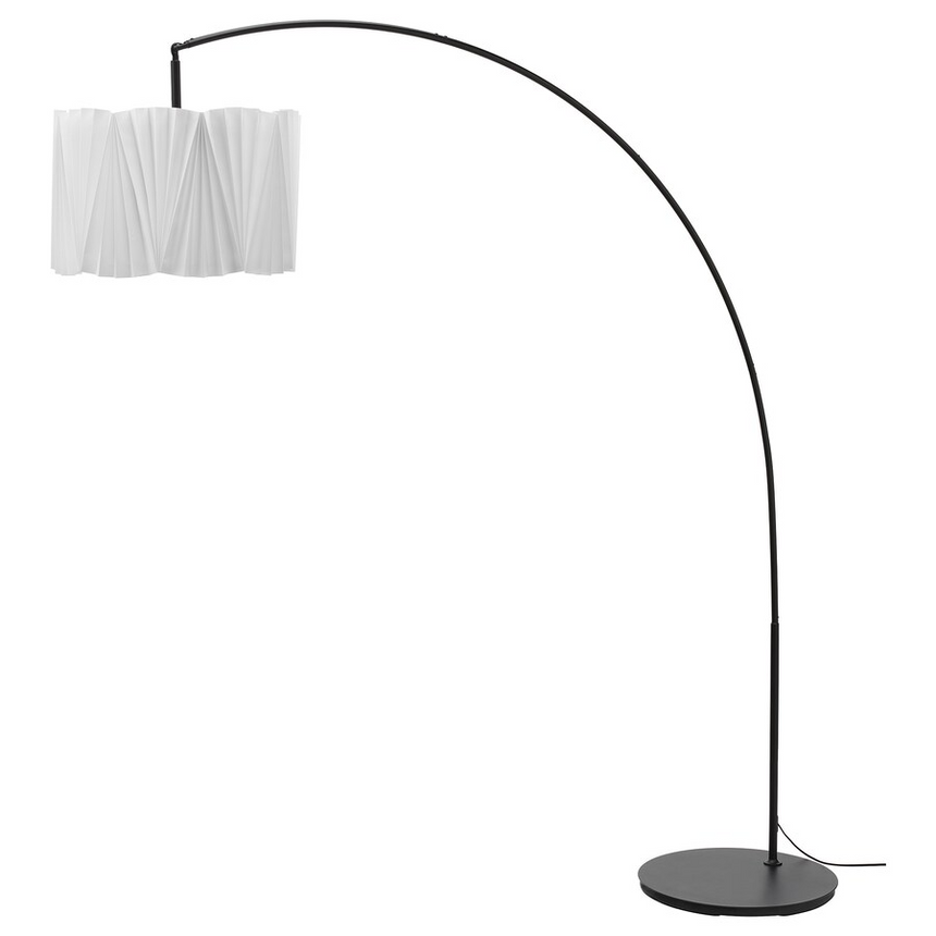 IKEA KUNGSHULT SKAFTET floor lamp arched white black ChazeKart
