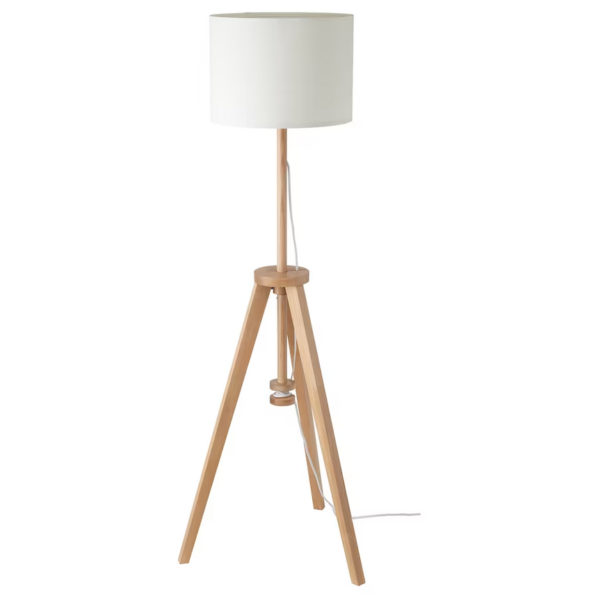 IKEA LAUTERS Floor lamp, ash/white