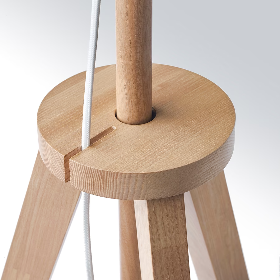 IKEA LAUTERS Floor lamp, ash/white