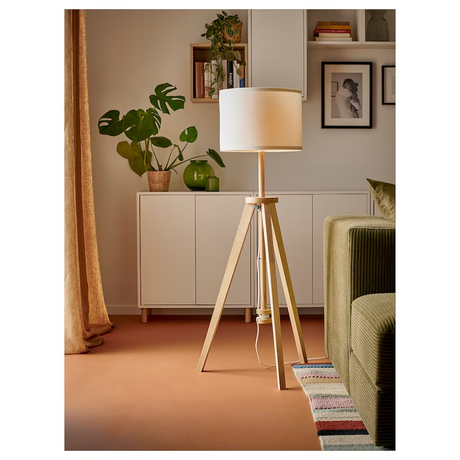 IKEA LAUTERS Floor lamp, ash/white