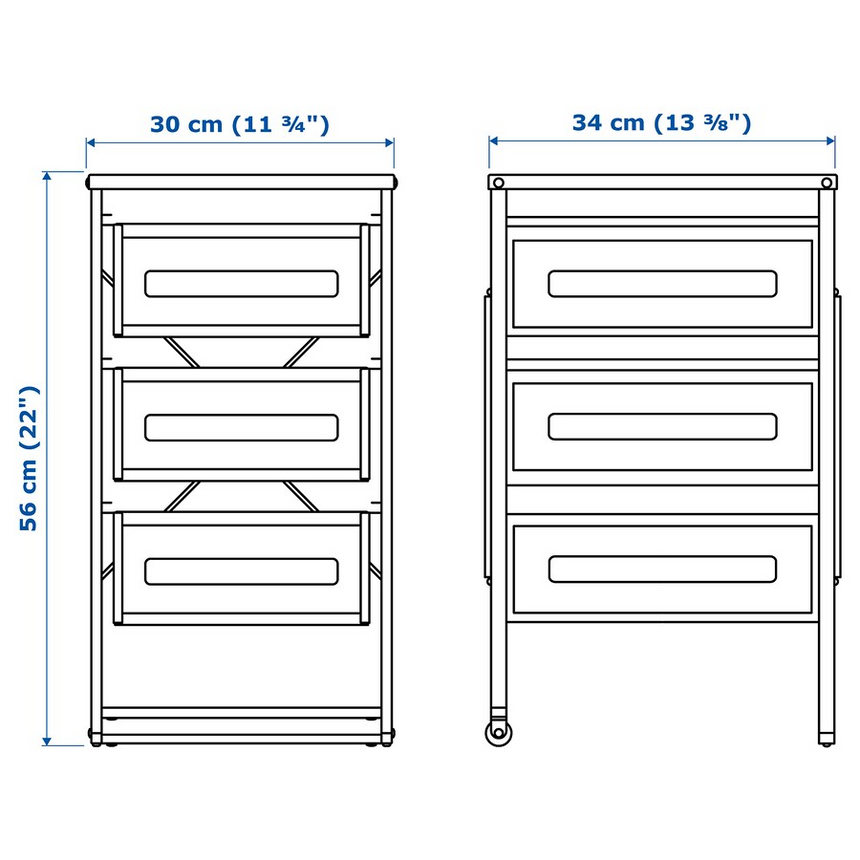 IKEA LENNART Drawer unit, white