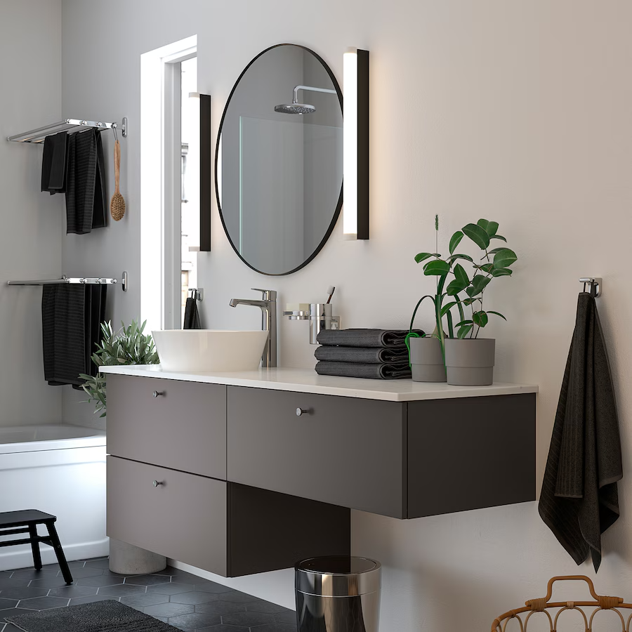IKEA LINDBYN Mirror, black, 50 cm