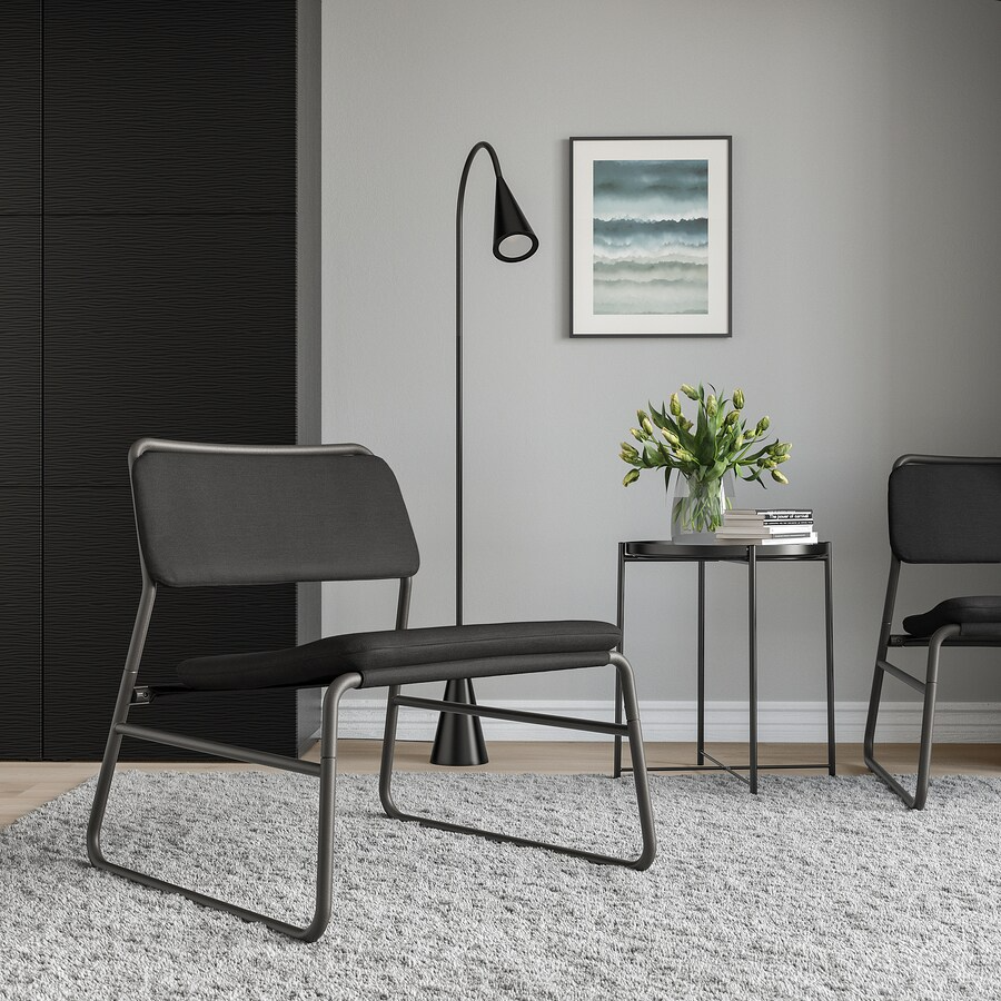 IKEA LINNEBACK Easy chair, Vissle dark grey (Pre Book) ChazeKart