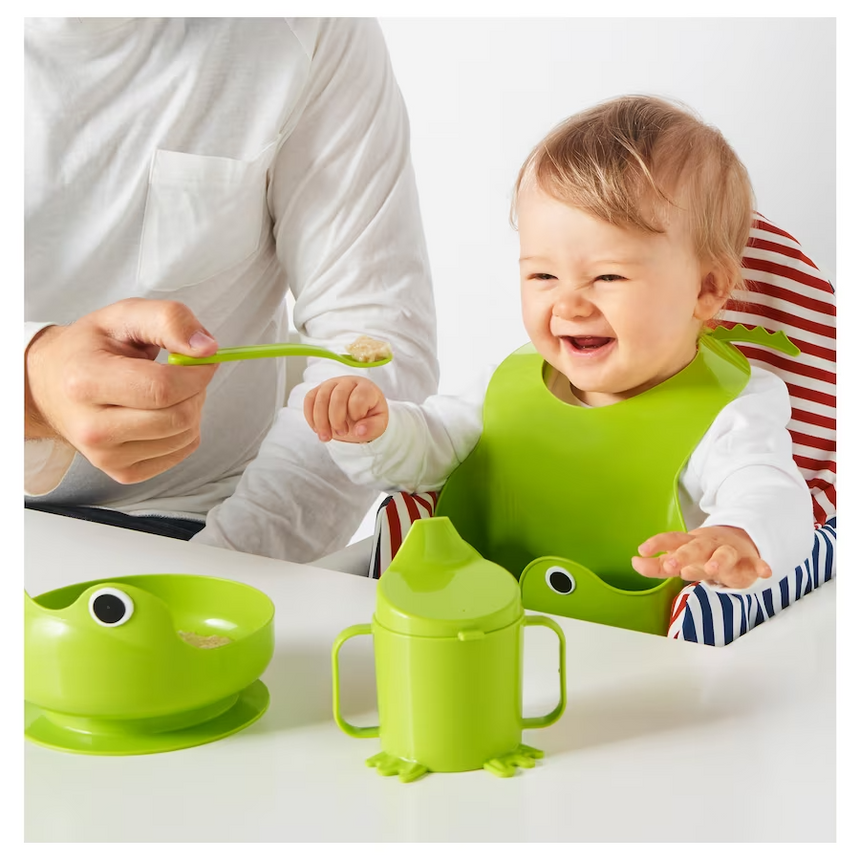 IKEA MATA 4-piece eating set, green