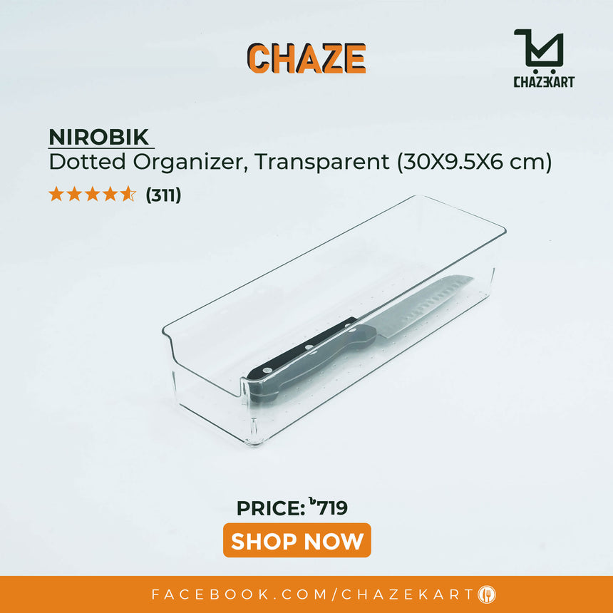 CHAZE, NIROBIK Transparent organizer 30 x 9.5 x 6 cm