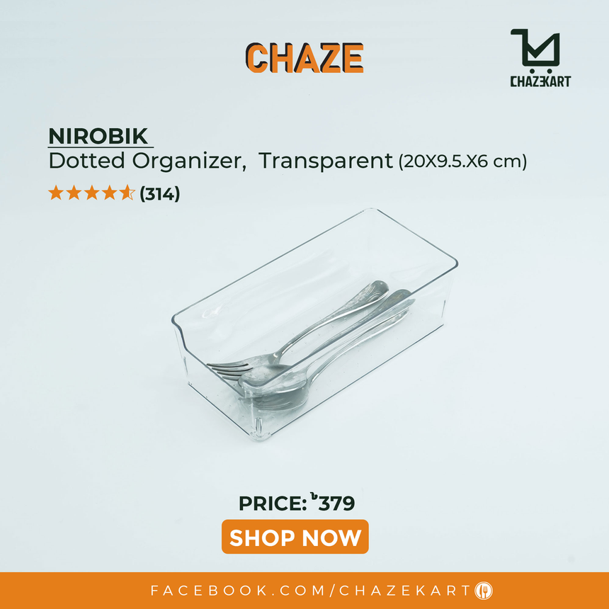 CHAZE, NIROBIK Transparent organizer 20X9.5X6 cm