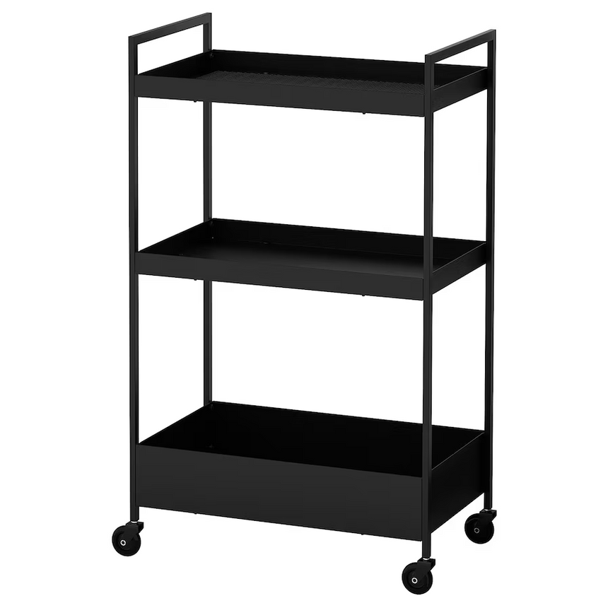 IKEA NISSAFORS Trolley, Black, 50.5x30x83 cm