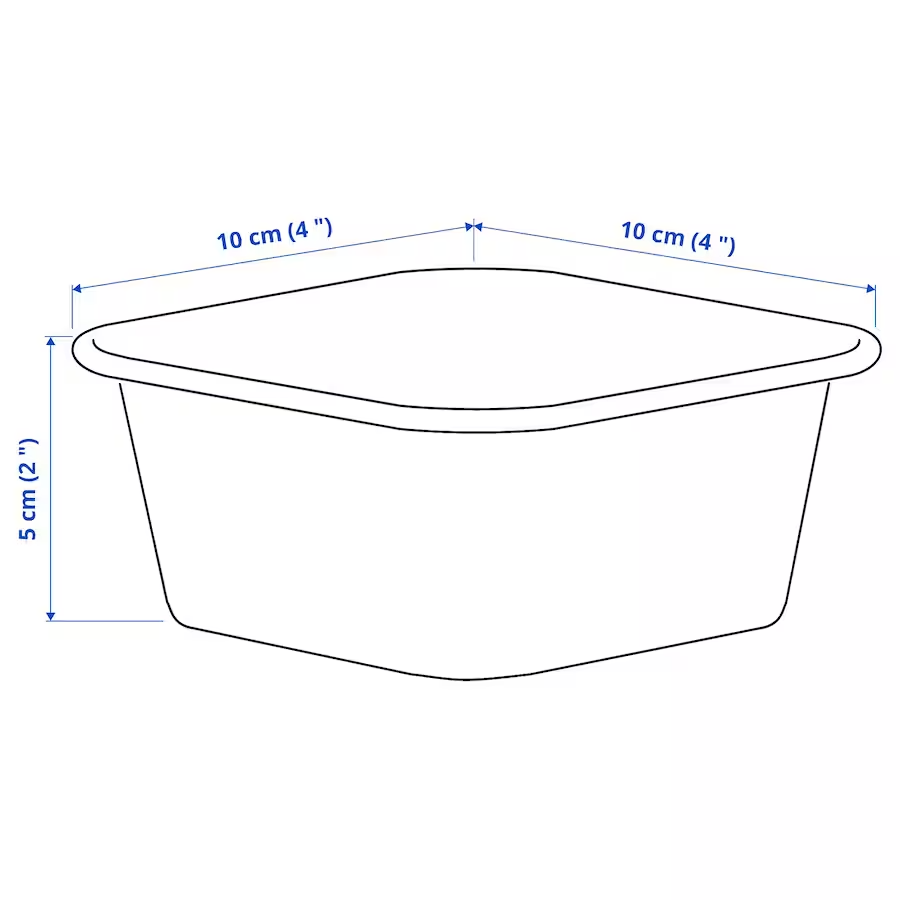 IKEA, NOJIG Organiser plastic, beige 10x10x5 cm
