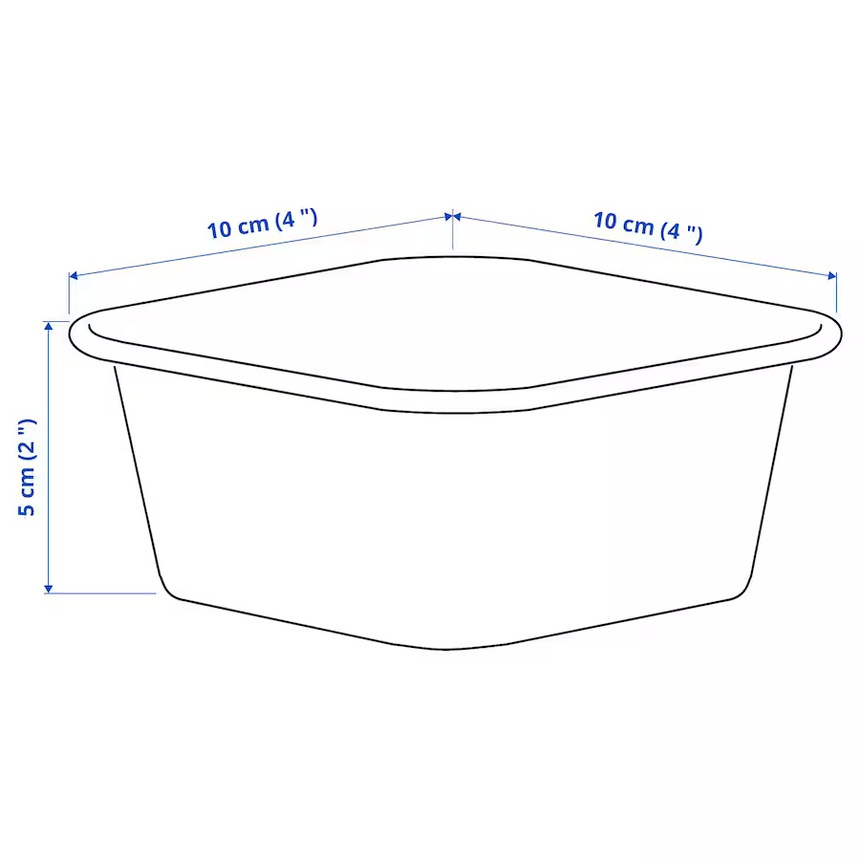 IKEA, NOJIG Organiser plastic, beige 10x10x5 cm