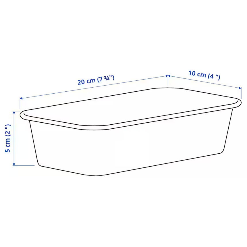 IKEA, NOJIG Organiser plastic, beige 10x20x5 cm